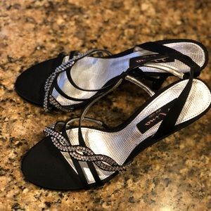 Mina Black Studded High Heels